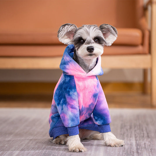 KFX-5117885 Tie-Dye Hoodie for Small to Extra Large Dogs - Pink and Green Available