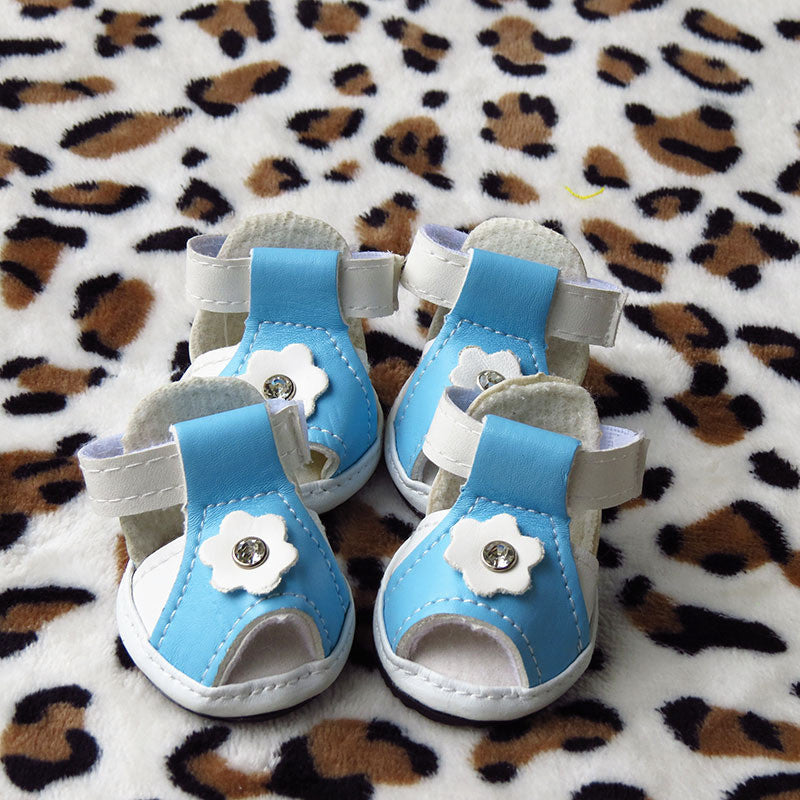 KFX-5119421 Non-Slip PU Summer Sandals for Small Pets - Cute and Wear-Resistant Puppy Shoes