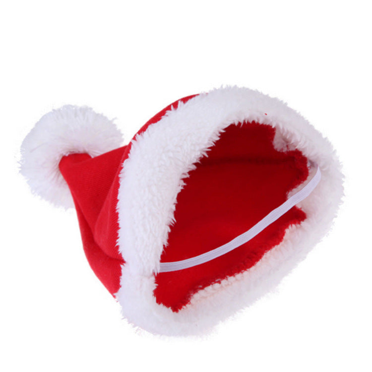 KFX-5120957 Three-Dimensional Christmas Suit for Pets with Hat - Festive Fleece and Velvet Outfit