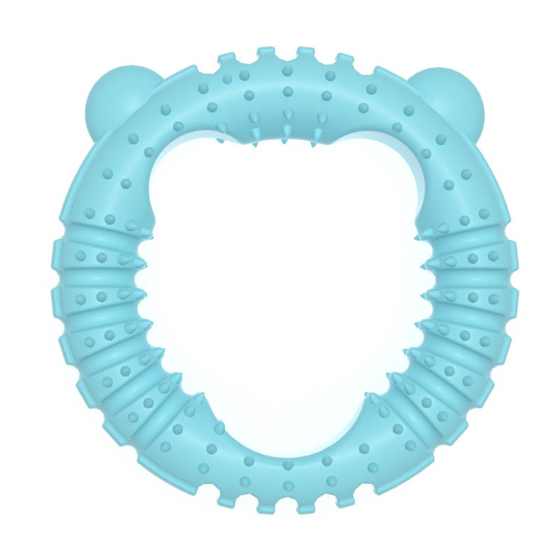 KFX-5121213 Medium Bite-Resistant Ring Dog Toy in Gentleman Blue, Cherry Blossom Powder, or Avocado Green
