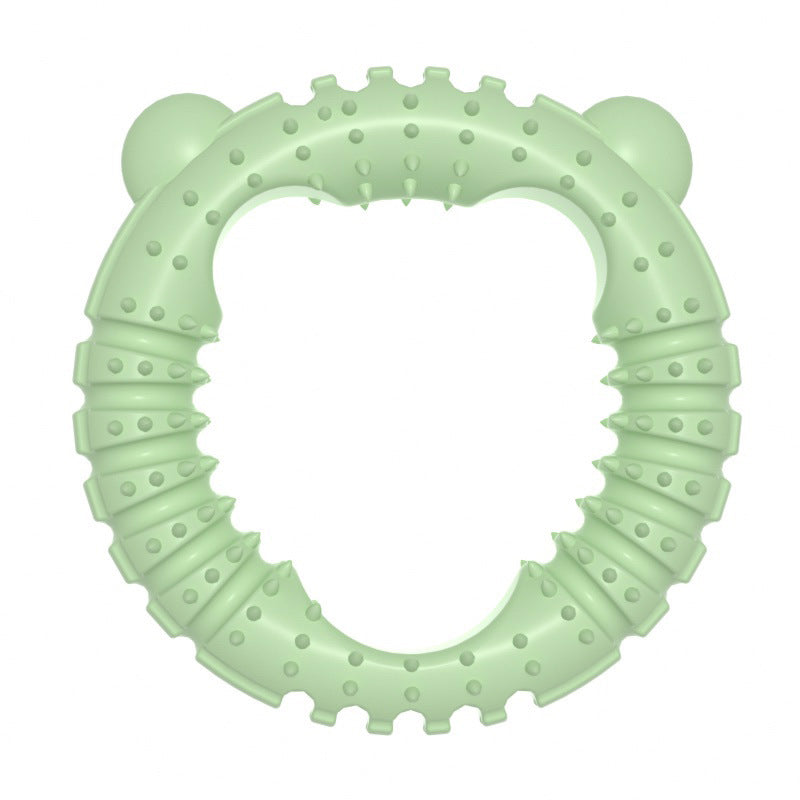 KFX-5121213 Medium Bite-Resistant Ring Dog Toy in Gentleman Blue, Cherry Blossom Powder, or Avocado Green