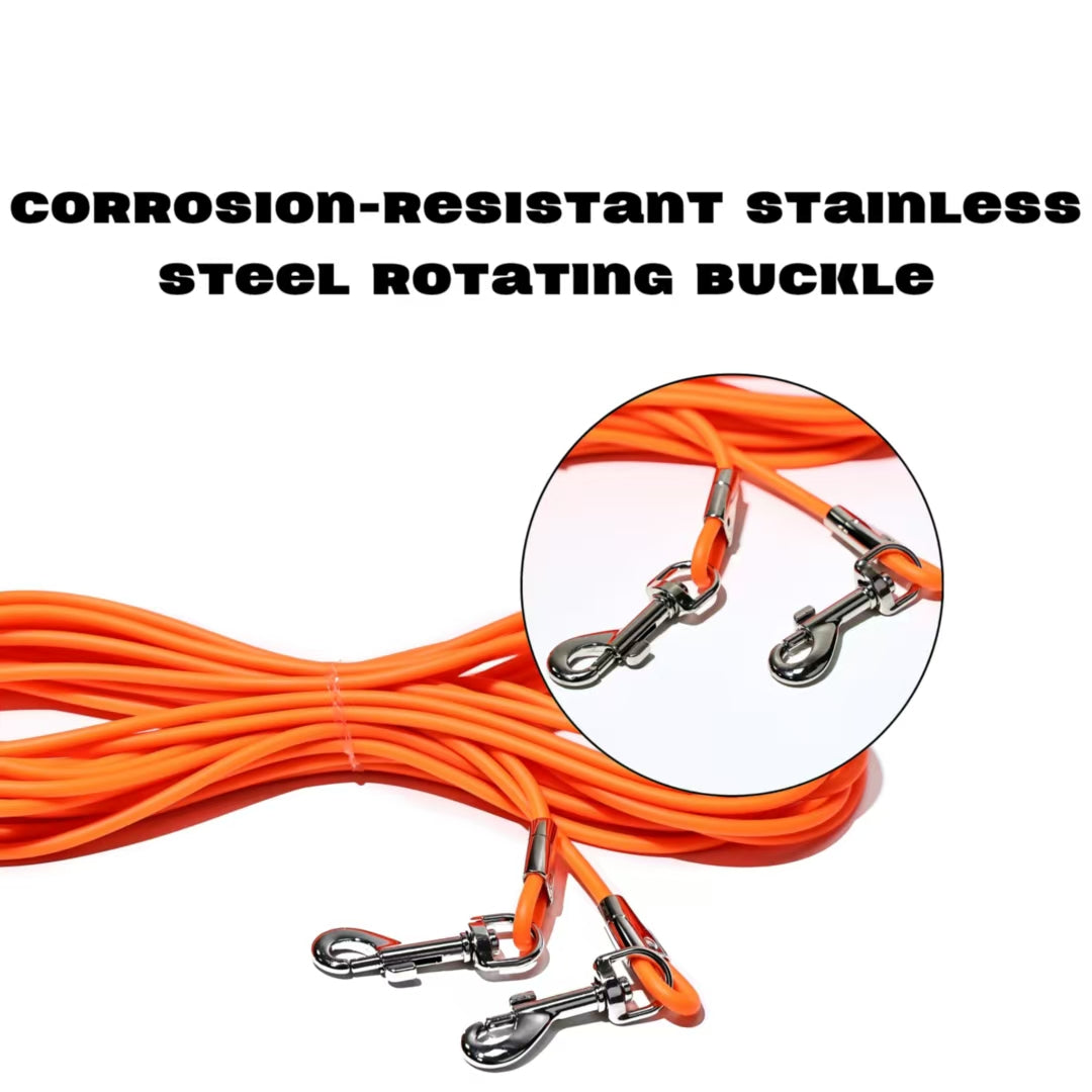 KFX-5122365 Ground Stake Fixed Dog Leash with 30 Feet of Freedom for Secure Outdoor Play
