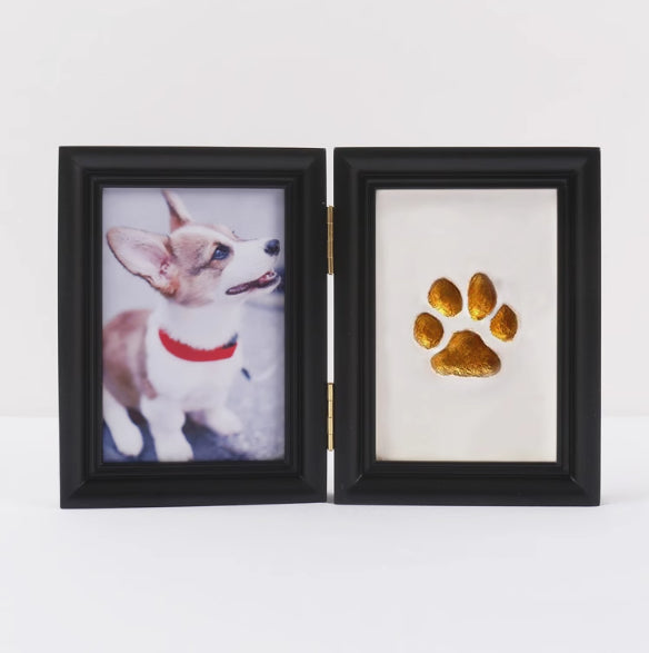 KFX-5122749 Solid Wood Photo Frame with Cat Palm Print – Multiple Colors Available