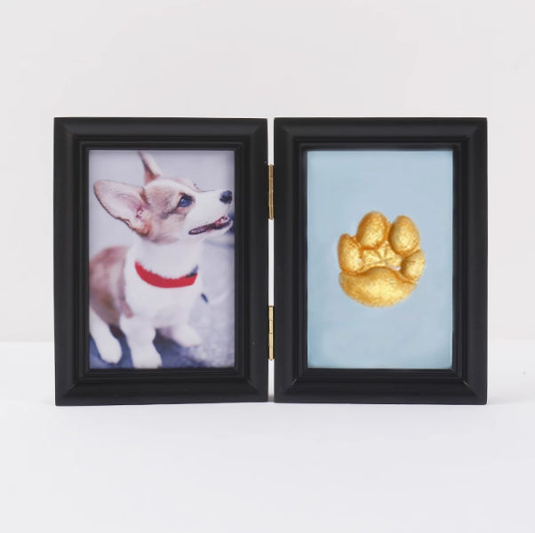 KFX-5122749 Solid Wood Photo Frame with Cat Palm Print – Multiple Colors Available