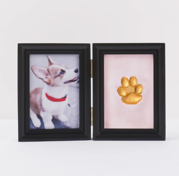 KFX-5122749 Solid Wood Photo Frame with Cat Palm Print – Multiple Colors Available