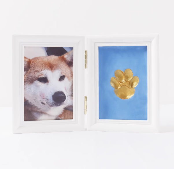 KFX-5122749 Solid Wood Photo Frame with Cat Palm Print – Multiple Colors Available