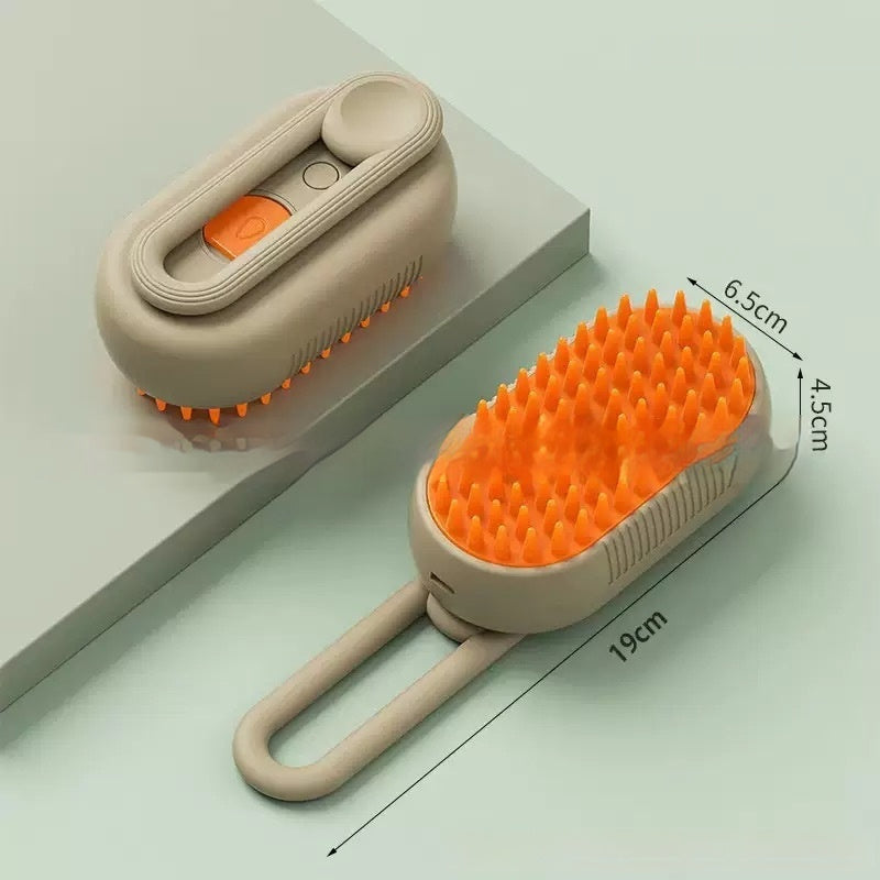 KFX-5124157 Pet Grooming Device for Cats and Dogs - Comfortable Detachable Bristle Comb for Long Hair Care and Massage