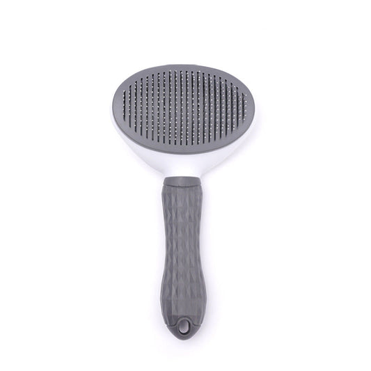 KFX-5124157 Pet Grooming Device for Cats and Dogs - Comfortable Detachable Bristle Comb for Long Hair Care and Massage