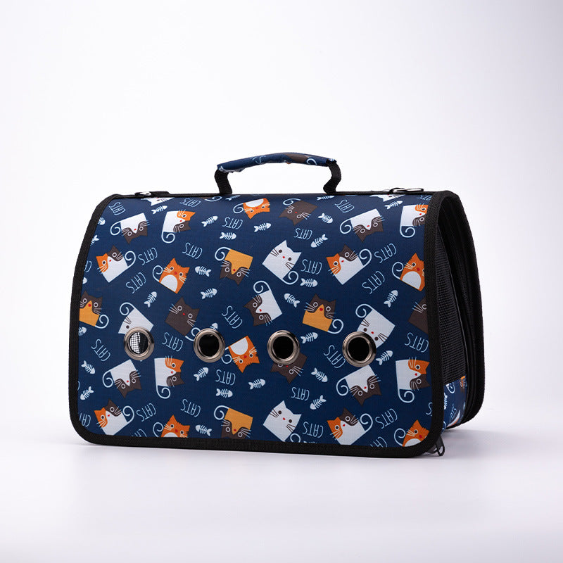 KFX-5124797 Portable Multifunctional Pet Outing Bag for Summer Adventures - Lightweight and Breathable Design for Cats and Small Pets