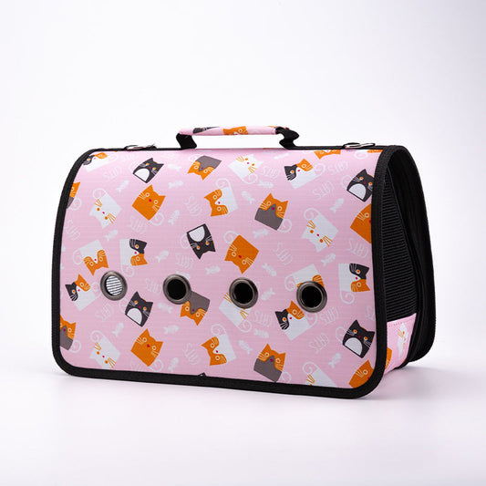 KFX-5124797 Portable Multifunctional Pet Outing Bag for Summer Adventures - Lightweight and Breathable Design for Cats and Small Pets