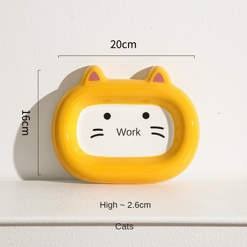 KFX-5125821 Ceramic Cat and Dog Food Bowl - Stylish Animal Snack and Water Dish