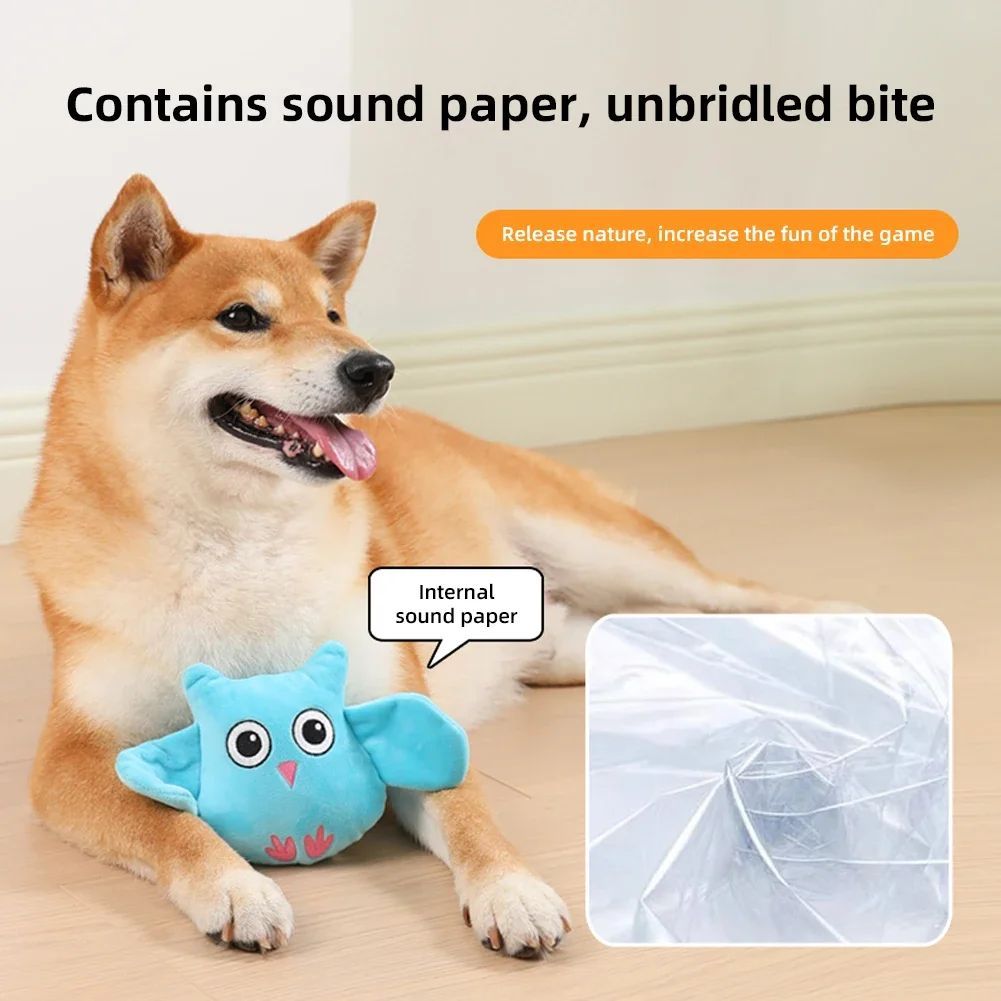 KFX-5127997 Plush Animal Shape Squeaky Toy for Dogs – Bite Resistant PP Cotton Toy for Small and Large Dogs
