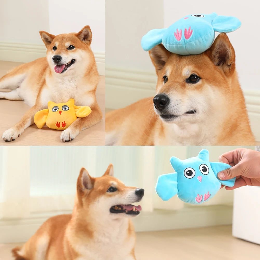 KFX-5127997 Plush Animal Shape Squeaky Toy for Dogs – Bite Resistant PP Cotton Toy for Small and Large Dogs