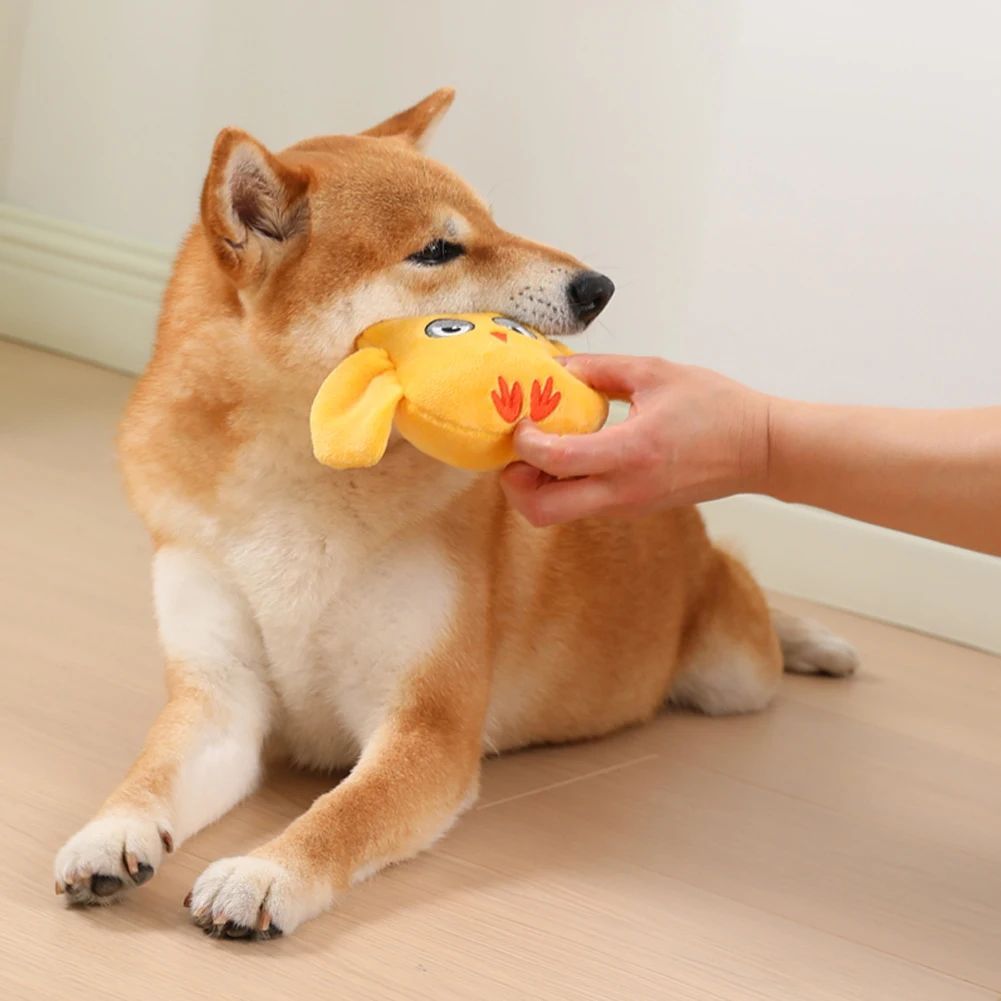 KFX-5127997 Plush Animal Shape Squeaky Toy for Dogs – Bite Resistant PP Cotton Toy for Small and Large Dogs