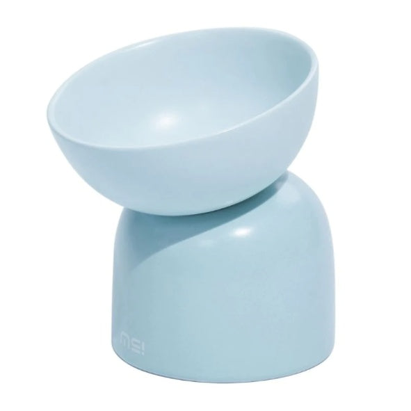 KFX-5128509 Elevated Ceramic Cat Bowl with Oblique Mouth Design for Improved Comfort and Spill Prevention