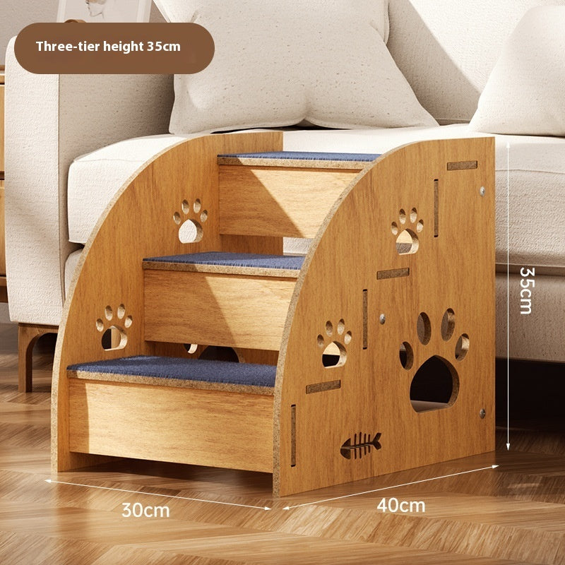 KFX-5129149 Small Dog Anti-Skid Wear-Resistant Pet Stairs for Easy Climbing - Available in 30cm, 35cm, and 40cm Heights