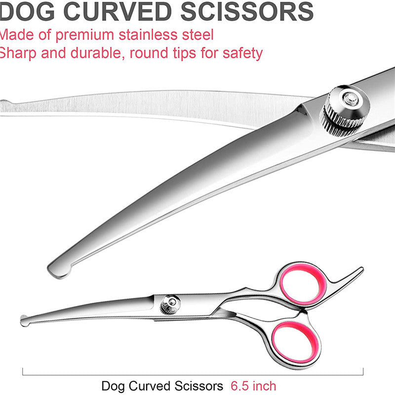 KFX-5129917 Stainless Steel Pet Scissors with Comb for Dog Grooming