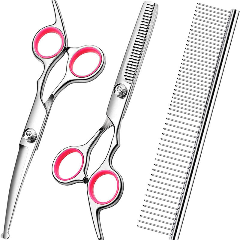 KFX-5129917 Stainless Steel Pet Scissors with Comb for Dog Grooming