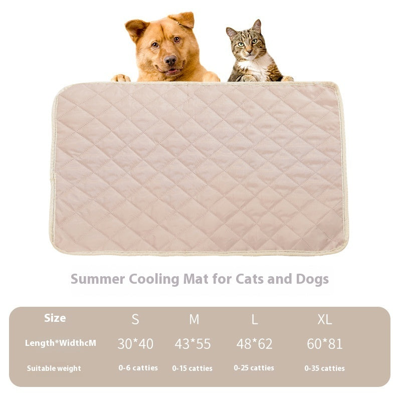 KFX-5130173 Universal Portable Pet Mat for Dogs and Cats - Waterproof Double-Sided Fabric in Grey and Apricot