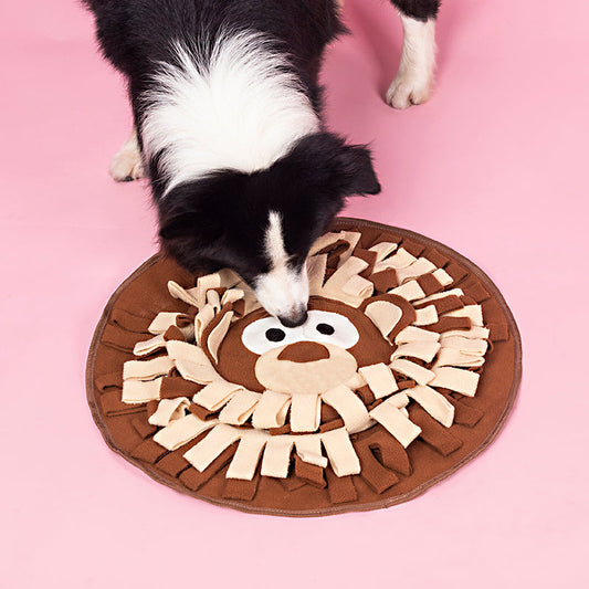 KFX-5131581 Interactive Snuffle Mat for Dogs and Cats, Polar Fleece Feeding Puzzle Toy, 50 x 50cm