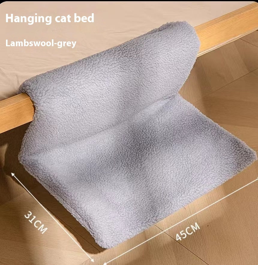 KFX-5132733 Plush L-Shaped Cat Hammock Nest in Various Colors and Materials