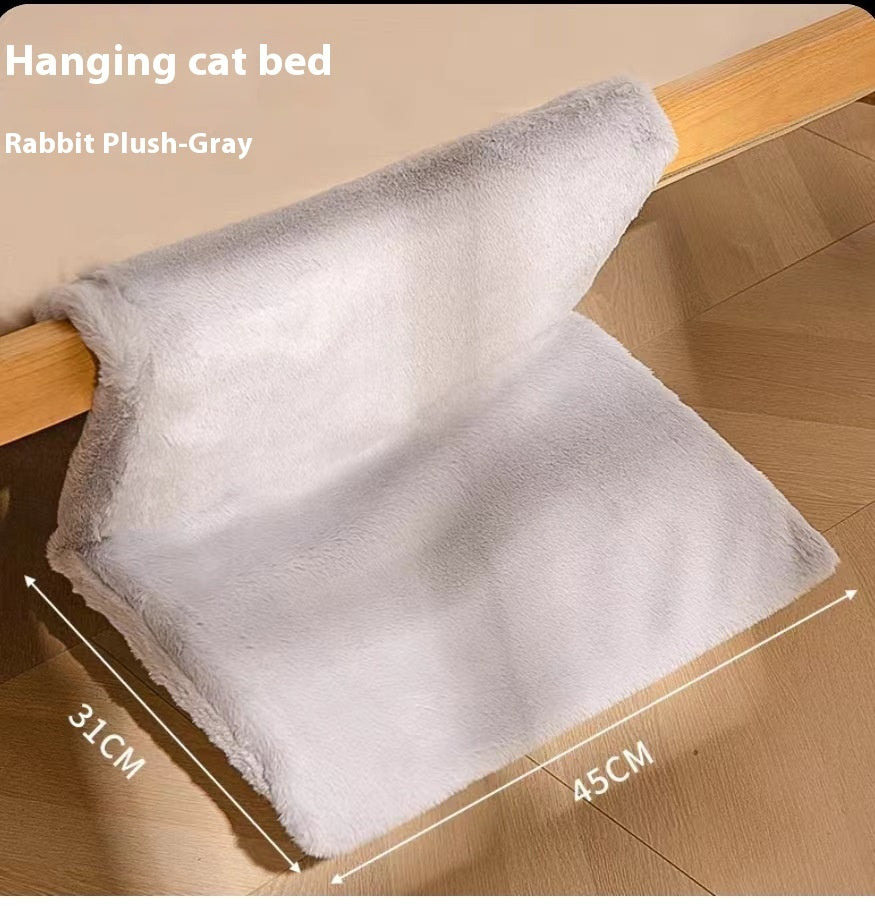 KFX-5132733 Plush L-Shaped Cat Hammock Nest in Various Colors and Materials