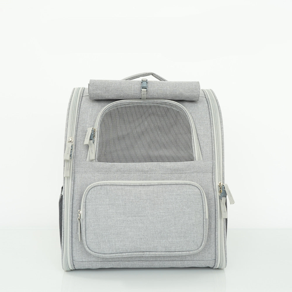 KFX-5136317 Multifunctional Portable Pet Backpack - Breathable Cat Carrier for Travel and Training