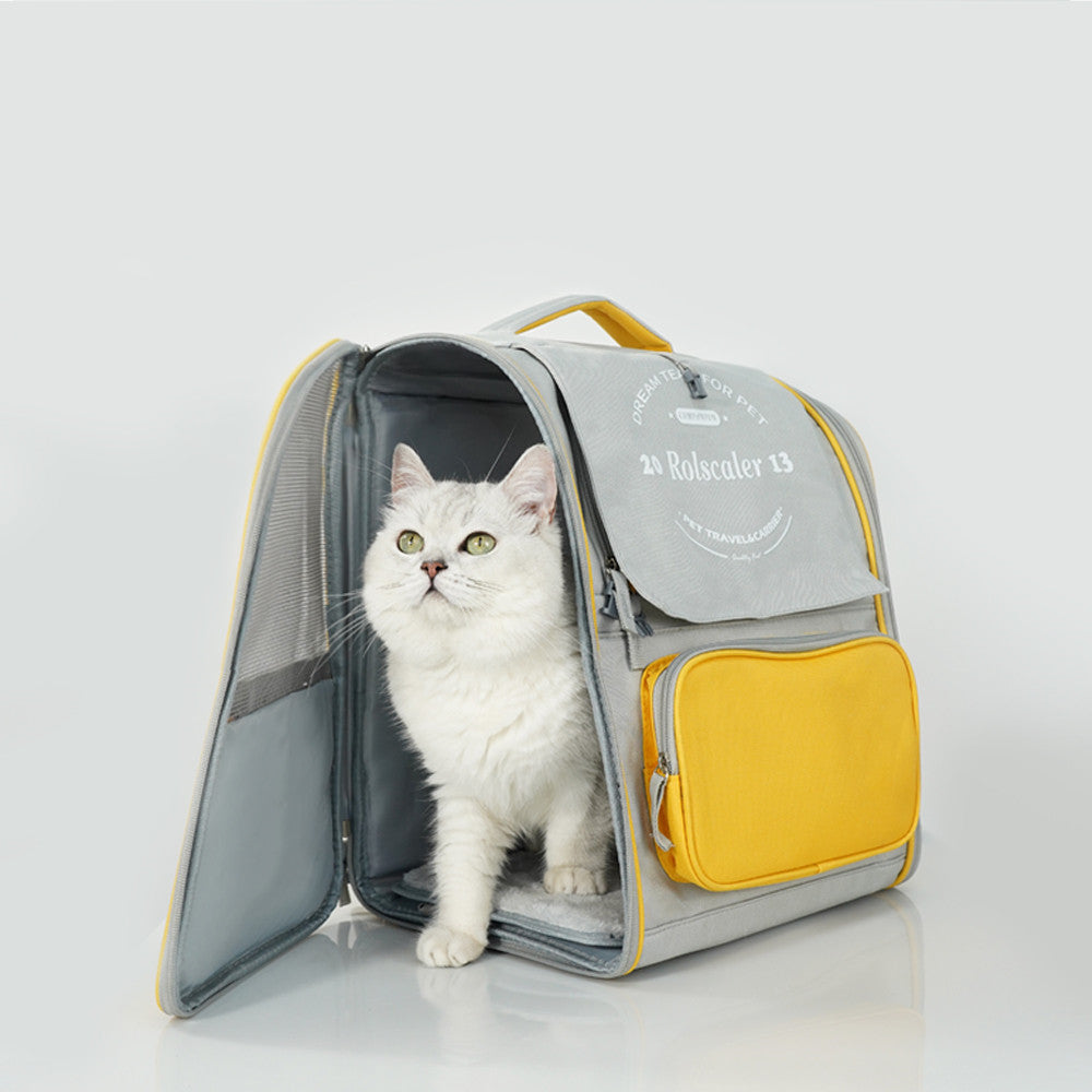 KFX-5136317 Multifunctional Portable Pet Backpack - Breathable Cat Carrier for Travel and Training