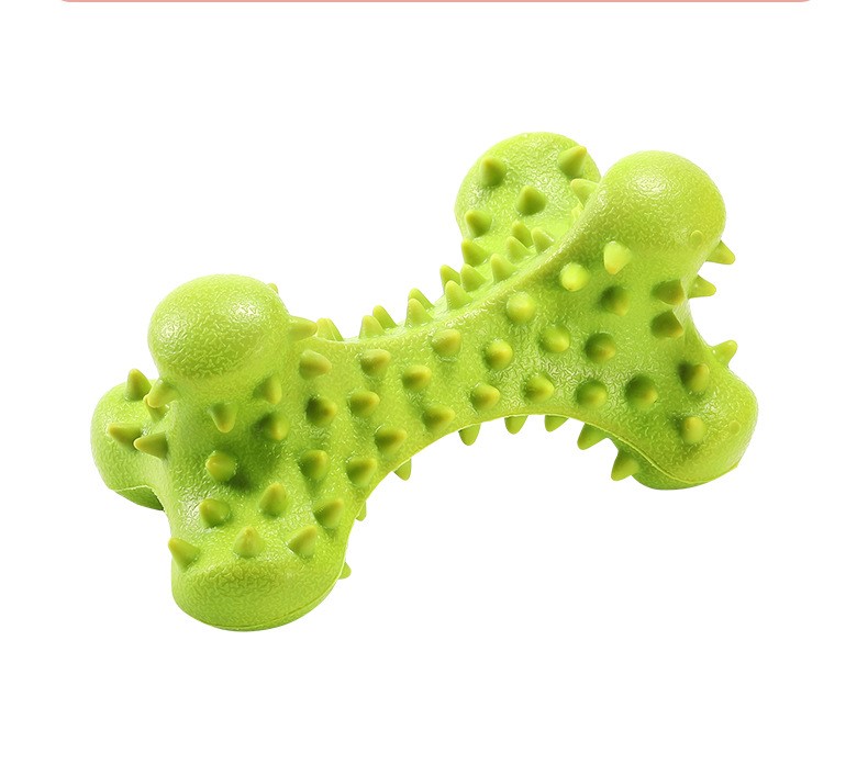 KFX-5140669 Durable Natural Rubber Bone Dog Toy for Medium and Large Dogs - Promotes Dental Health and Fresh Breath