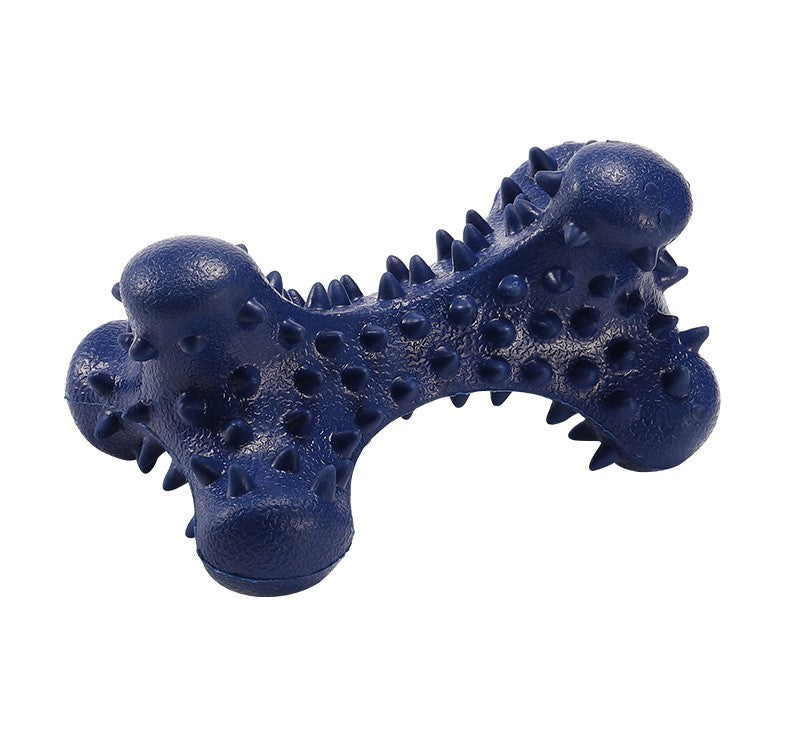 KFX-5140669 Durable Natural Rubber Bone Dog Toy for Medium and Large Dogs - Promotes Dental Health and Fresh Breath