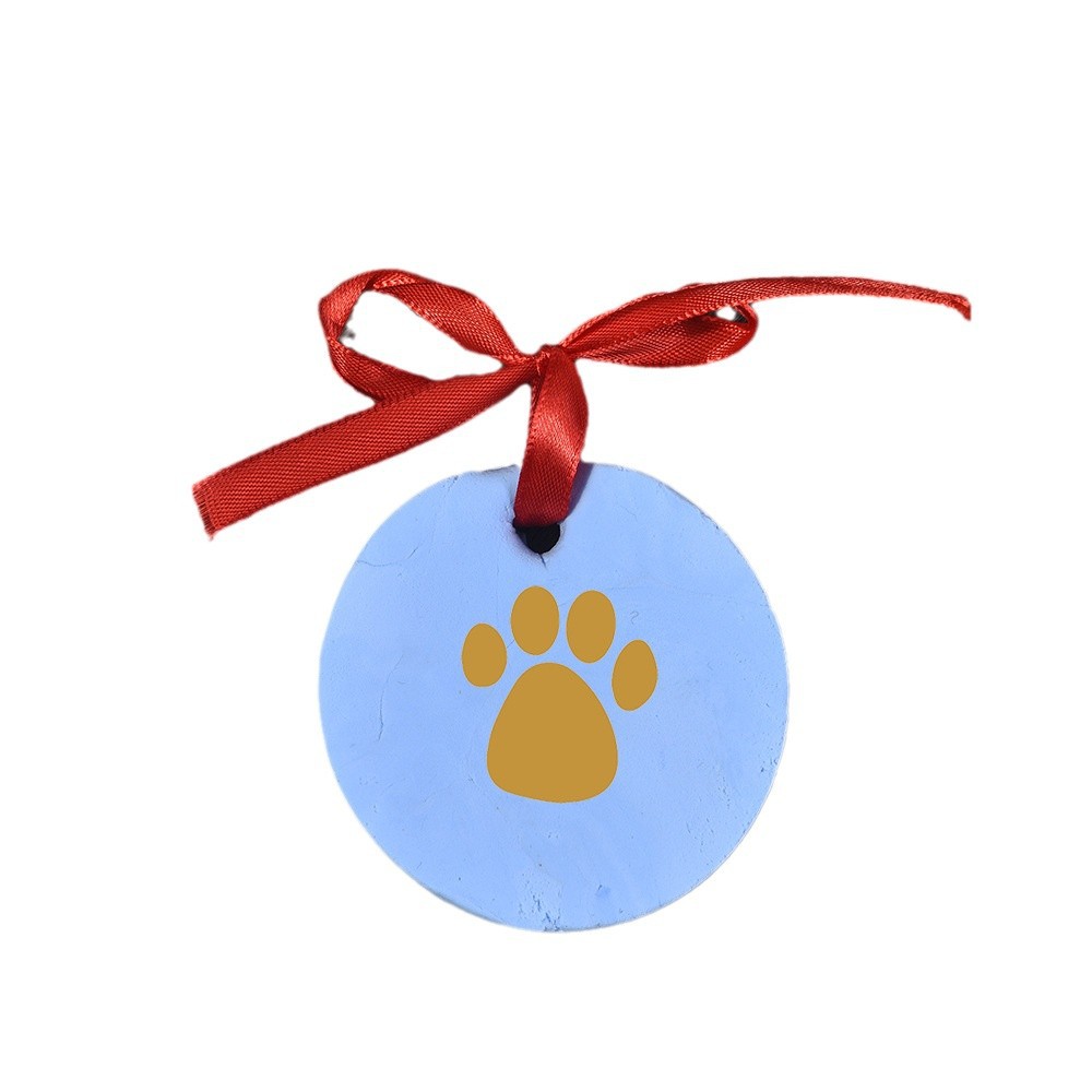 KFX-5141309 Pet Paw Print Ink Pad Set for Cats and Dogs - Includes 2 Ink Pads, Mold, Ribbon, and Text Printing Plate