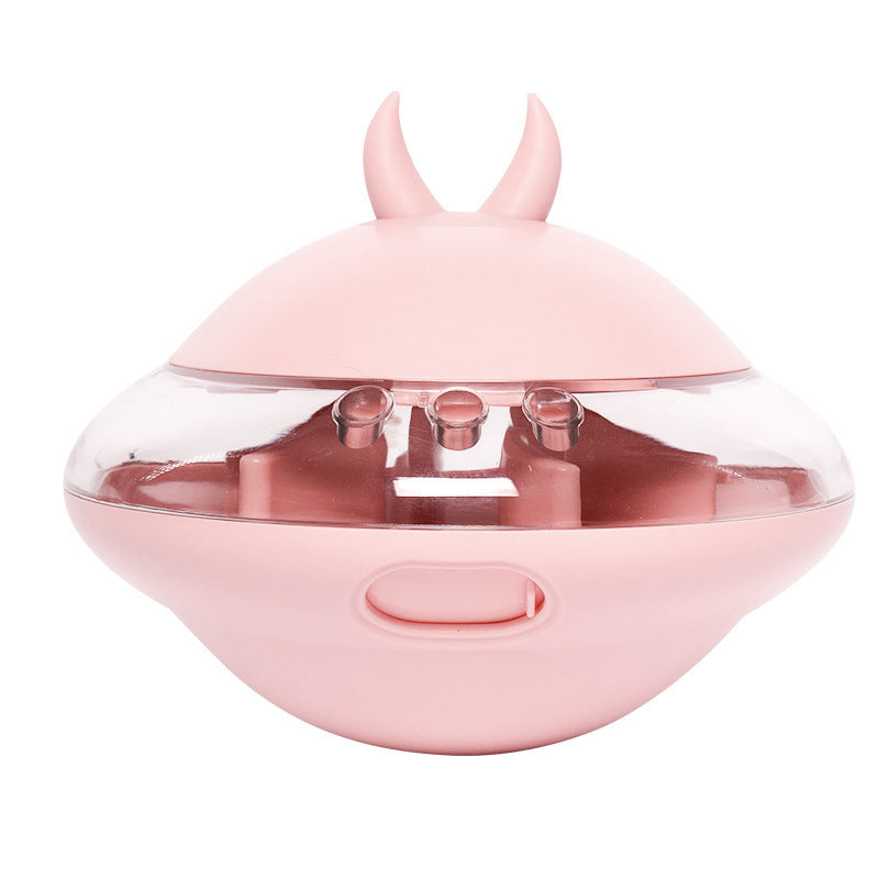 KFX-5144637 Rubber Flying Saucer Leaking Ball Toy for Pets - Available in Pink, Blue, Avocado
