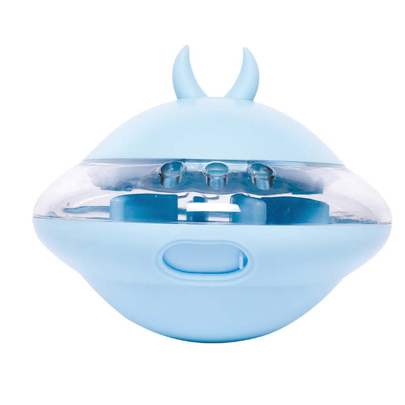 KFX-5144637 Rubber Flying Saucer Leaking Ball Toy for Pets - Available in Pink, Blue, Avocado