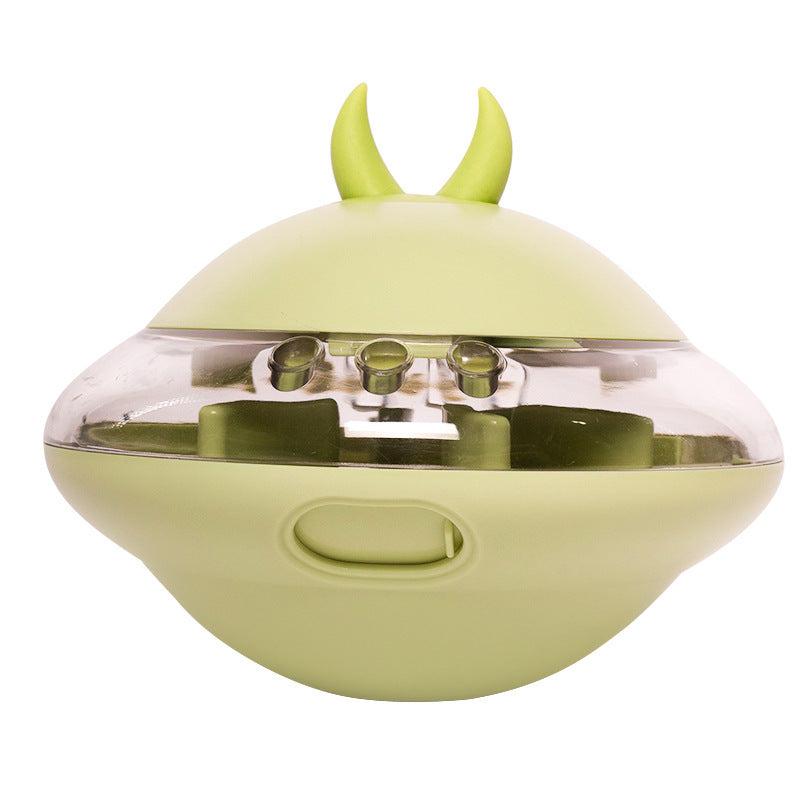 KFX-5144637 Rubber Flying Saucer Leaking Ball Toy for Pets - Available in Pink, Blue, Avocado
