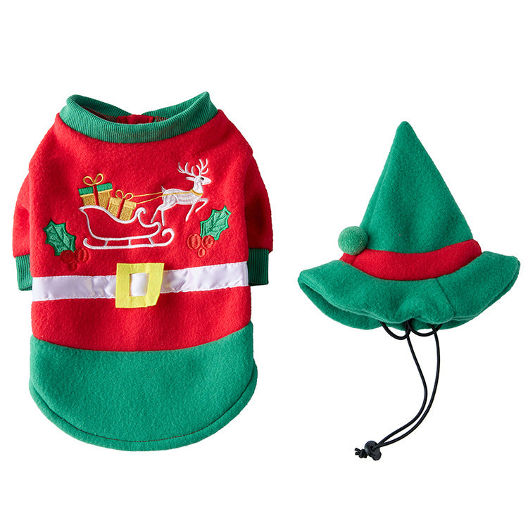 KFX-5144893 Festive Pet Costume for Dogs - Halloween and Christmas Style with Skirt and Accessories, Available in Sizes S, M, L, XL