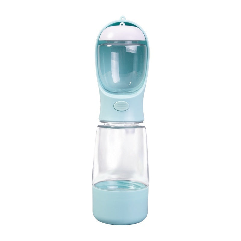 KFX-5145661 Portable Dog and Cat Drinking Water Cup - Integrated Food Container in Sky Blue, Grass Green, Pink, and Dark Blue