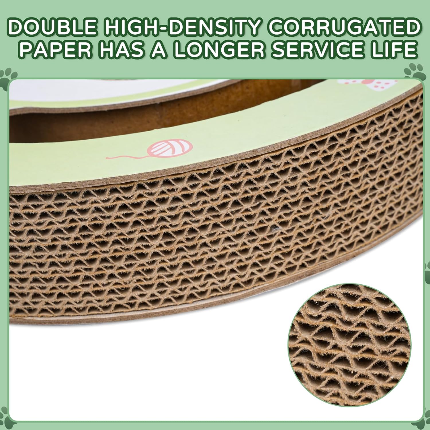 KFX-5147069 Interactive Cat Scratching Board with Ball Track - Climbing and Scratching Toy for Indoor Cats, Durable Cardboard Design
