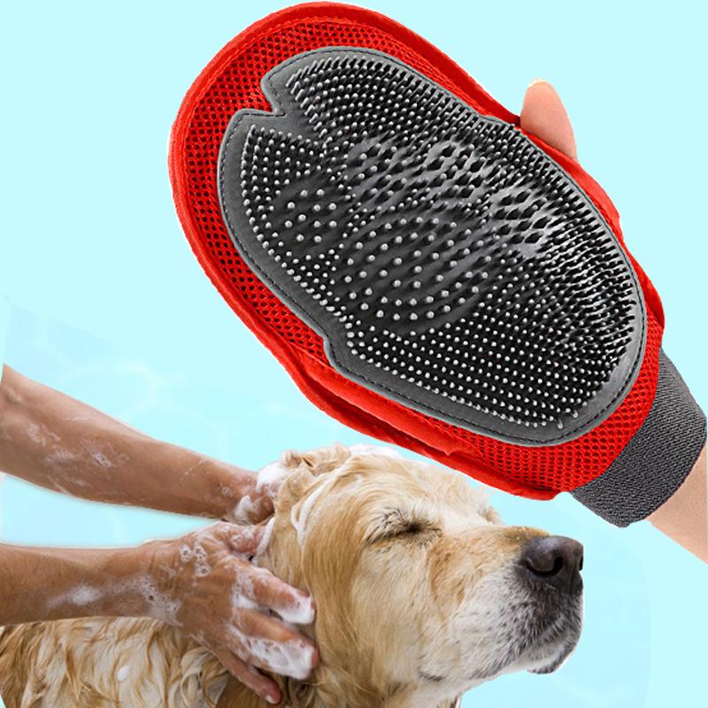 KFX-5147453 Comfortable Dog Grooming Brush with Soft Fabric for Effective Massage and Anti-Bite Design