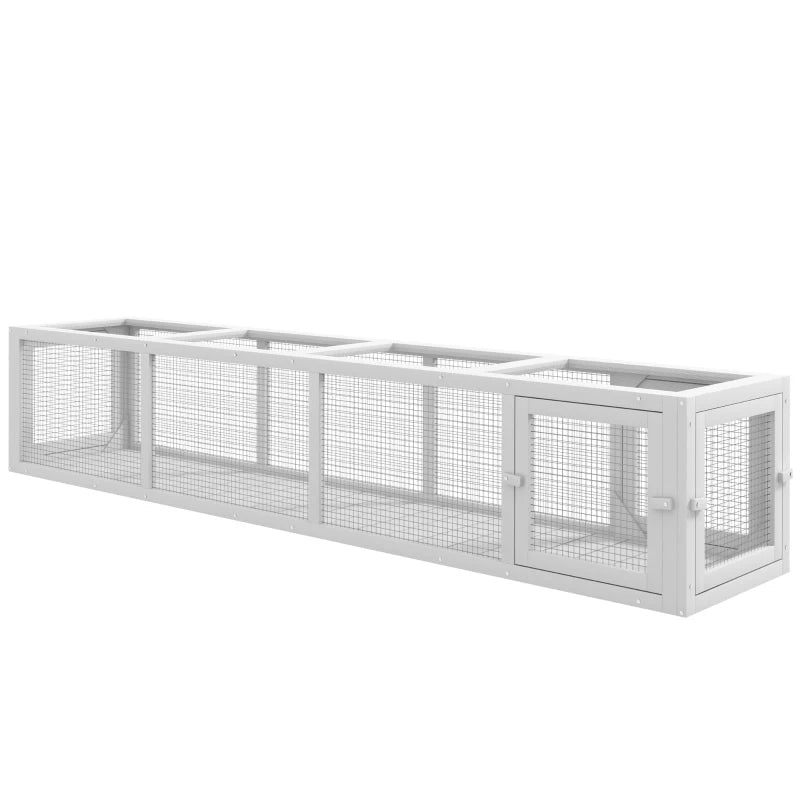 KFX-5149245 Weather-Resistant Wooden Cat Tunnel with Multiple Entrances for Indoor and Outdoor Use