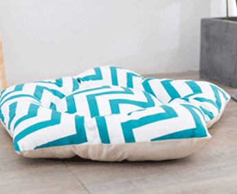 KFX-5149629 Green Striped Canvas Tent for Pets - Available in Small, Medium, and Large Sizes
