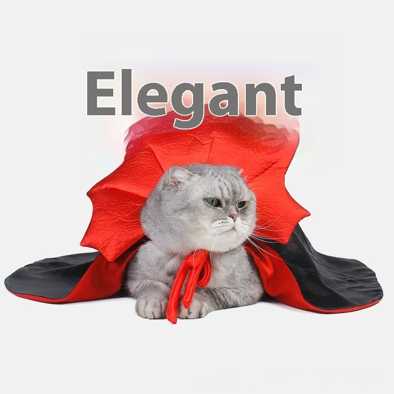 KFX-5149757 Vampire Pet Cloak Costume for Small Dogs, Cats, and Kittens - Soft Plush Halloween Outfit