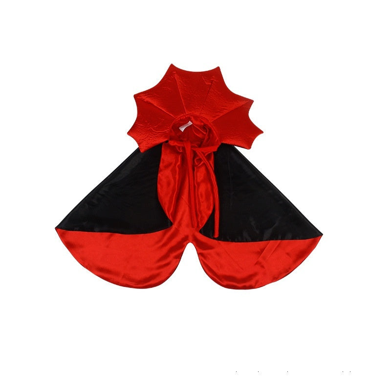 KFX-5149757 Vampire Pet Cloak Costume for Small Dogs, Cats, and Kittens - Soft Plush Halloween Outfit