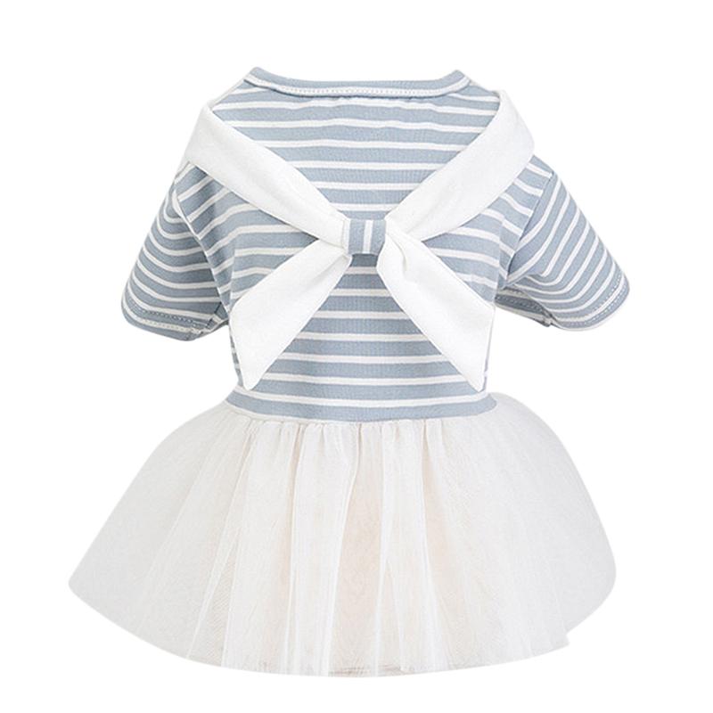 KFX-5150141 White Bow Tie Yarn Skirt for Babies - Pure Cotton Dress in Yellow/Light Blue, Sizes XS to XL