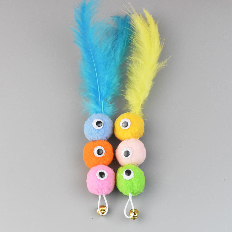KFX-5150397 Feather Bell Replacement Heads for Cat Teasers - Various Sizes and Materials Available