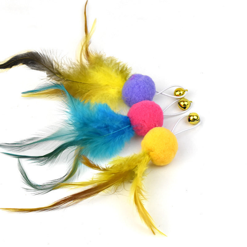 KFX-5150397 Feather Bell Replacement Heads for Cat Teasers - Various Sizes and Materials Available