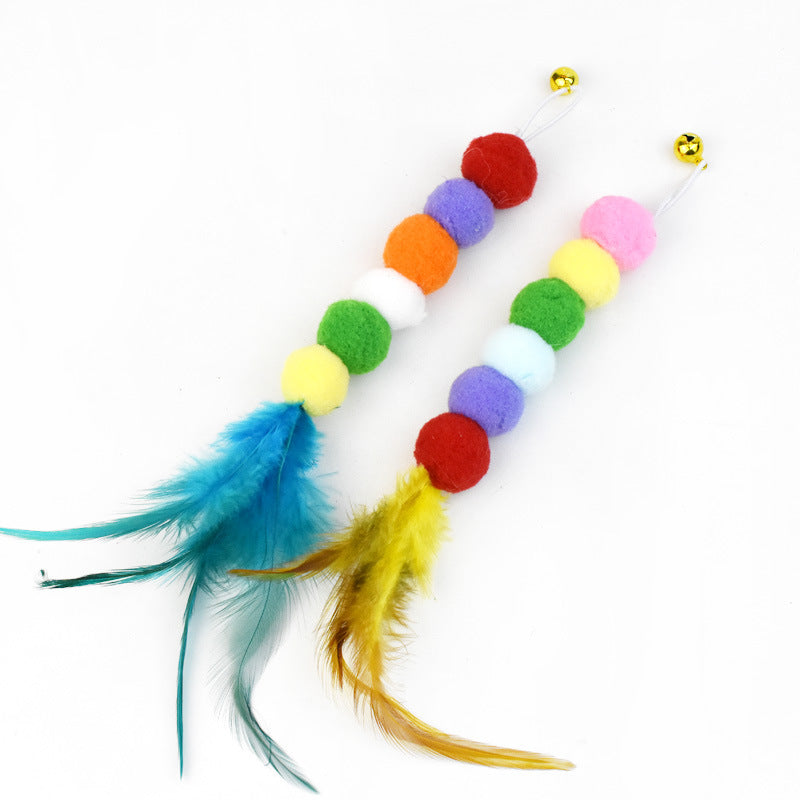 KFX-5150397 Feather Bell Replacement Heads for Cat Teasers - Various Sizes and Materials Available
