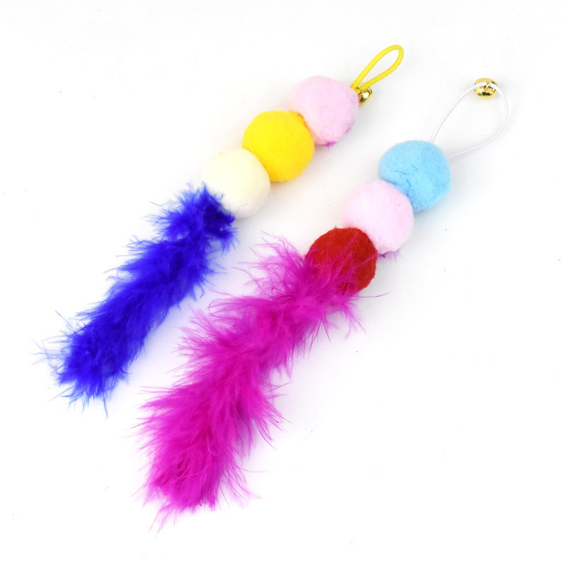 KFX-5150397 Feather Bell Replacement Heads for Cat Teasers - Various Sizes and Materials Available