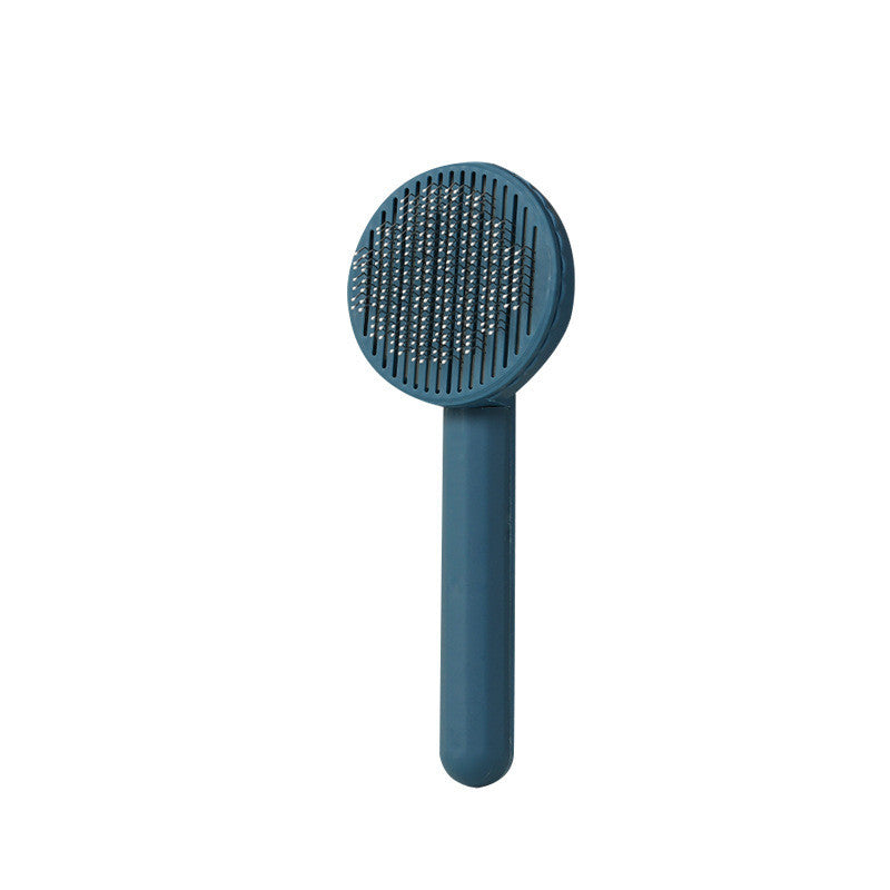 KFX-5151165 Self-Cleaning Comb for Dogs with ABS and Stainless Steel Needles - Blue, Cyan, Gray