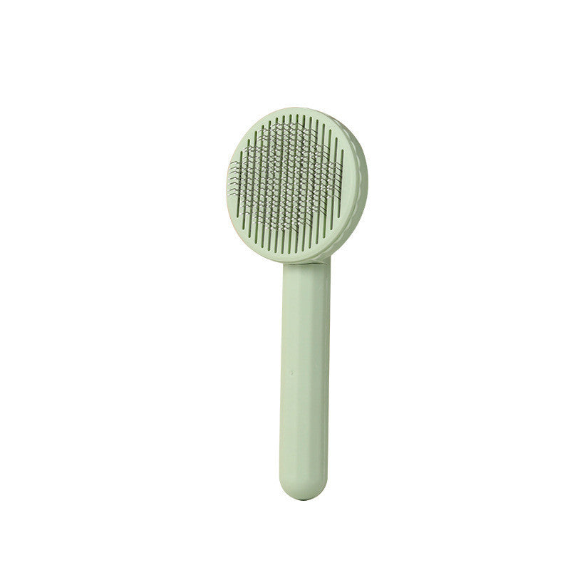KFX-5151165 Self-Cleaning Comb for Dogs with ABS and Stainless Steel Needles - Blue, Cyan, Gray