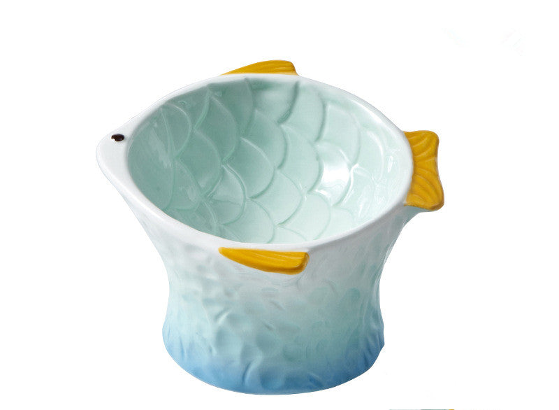 KFX-5151549 Automatic Ceramic Cat Food Bowl for Cervical Spine Protection - 120ml Capacity